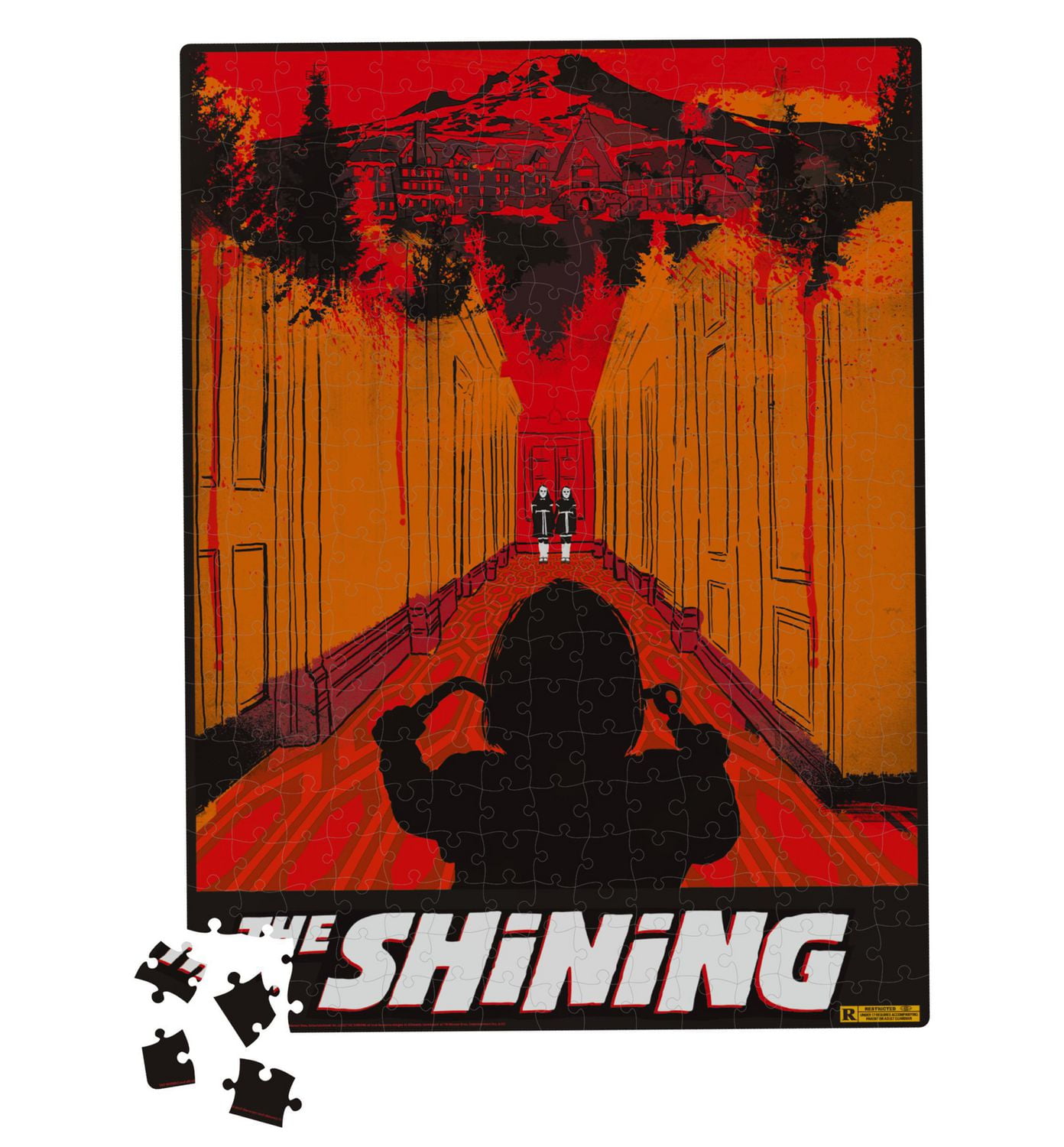 The Shining - Puzzle de 500 pièces dans une boîte rétro en plastique façon boîtier de vidéocassette Blockbuster