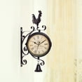 thumbnail image 4 of Elodie Double Sided Wall Porch Wall Hanging Clock Home Decor Outdoor Two Faces Round Roman Numerals, 4 of 7