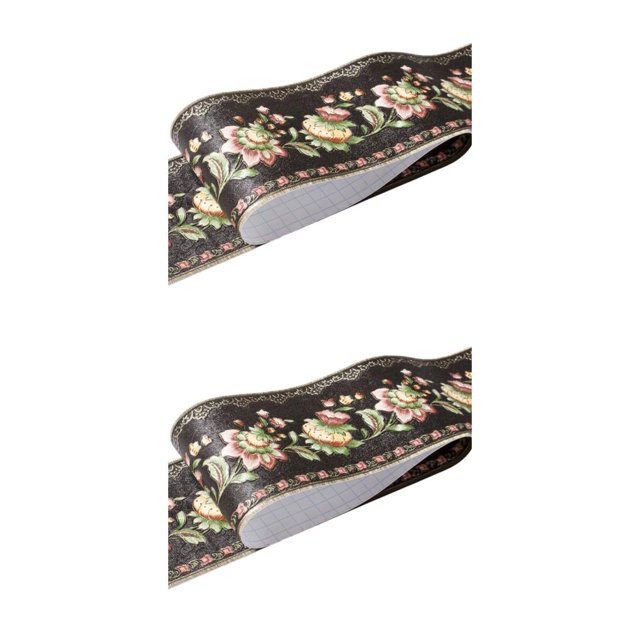 relayinert Wood Marbling SelfAdhesive Skirting Line Exquisite And Easy Maintenance And Environmentally Friendly PVC Durable balck lantern flowe 2Set