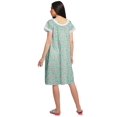 thumbnail image 4 of Moomaya Short Sleeve Nightdress For Ladies Printed Button Placket Nightwear, 4 of 4