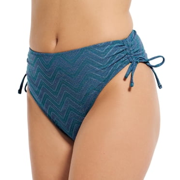 Summer Flirtt Bas de bikini taille haute à jambe échancrée avec liens latéraux pour femme