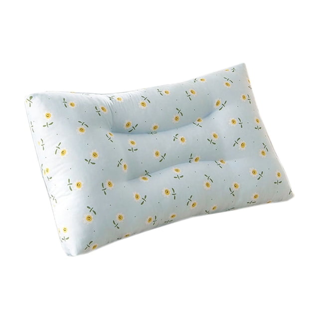 Yhmxh Bedding Super Soft Cotton Pillow Neck Protection Pillow Flower Print Pillow 23.6X15.7 In Skin-friendly Throw Blanket Machine Washable Microfiber Bed Sheet Set