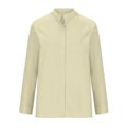 thumbnail image 5 of Yuyuzo Womens Fall Business Casual Tops Long Sleeve Button down Blouses Loose Basic Going out Tops, 5 of 5