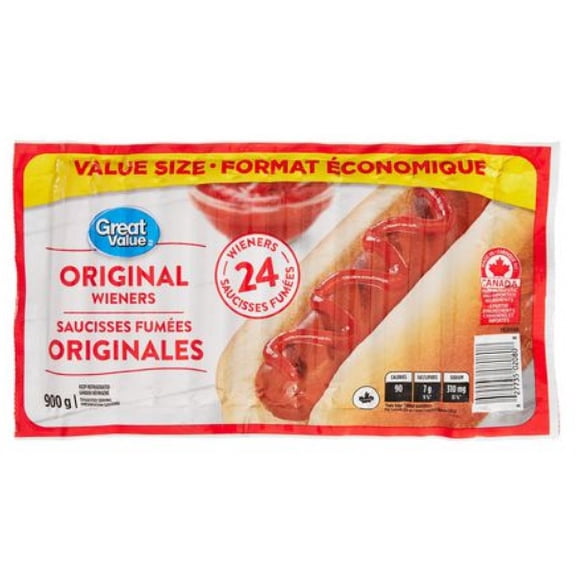 Saucisses fumées originales Great Value