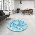 thumbnail image 4 of Ahgly Tapis Rectangulaire Électrique Bleu Lavable en Machine, 7 Pieds x 9 Pieds, 4 of 7
