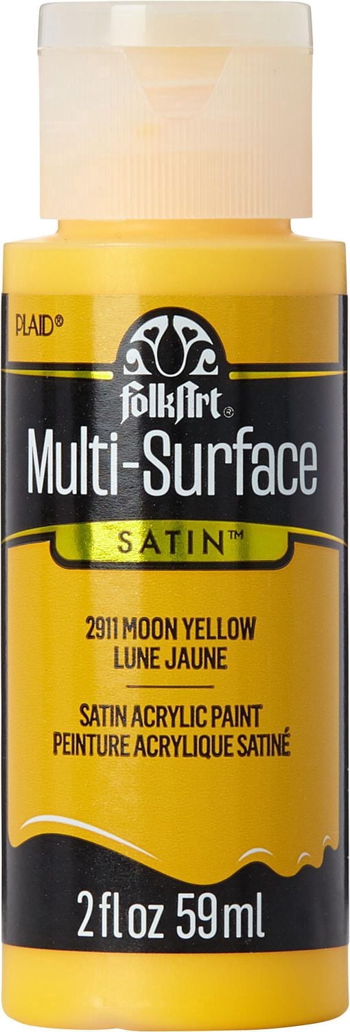 FolkArt Peinture Acrylique Satin Multi-Surface, 2 fl. oz., Jaune Lune