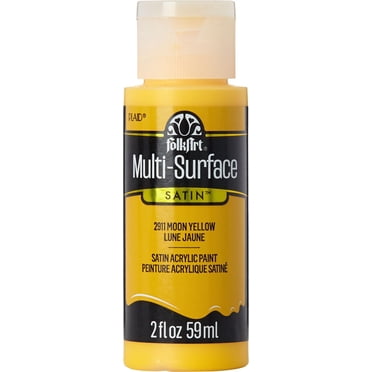 FolkArt Peinture Acrylique Satin Multi-Surface, 2 fl. oz., Jaune Lune