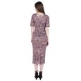 thumbnail image 4 of Moomaya Robes Moulantes Décontractées de Soirée pour Femmes Imprimées à Manches Courtes Robe Midi, 4 of 4
