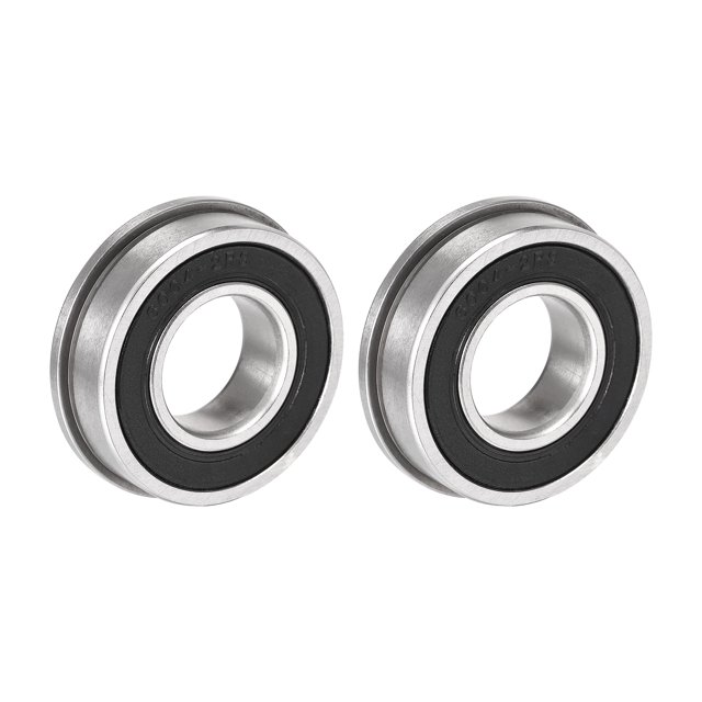 Unique Bargains F6004-2RS 20x42x12mm Roulements à Billes à Bride en Acier Chromé à Double Étanchéité, Lot de 2
