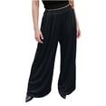 thumbnail image 1 of LSLJS Pantalon Grand à Taille Élastique avec Poches pour Femmes Printemps et Couleur Unie, 1 of 7