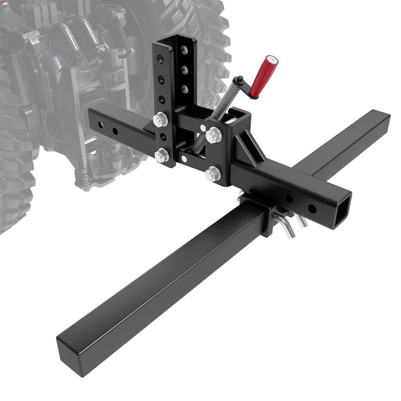 Élévateur Manuel, Système d'Élévation pour VTT/UTV à 1 Point, Élévateurs Pro avec Récepteurs de 2 Pouces, Accessoires à Fixation Rapide pour VTT, UTV, Tracteurs, Largeur de 47,6 Po, Réglages de Hauteur