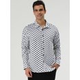thumbnail image 2 of INSPIRE CHIC Chemise Habillée Ajustée pour Homme à Pois Imprimés à Manches Longues Boutonnée, 2 of 7