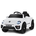 thumbnail image 1 of Patiojoy 12 Toddler Ride On Car Volkswagen Beetle Kids Electric Toy w/Remote Control White, 1 of 6