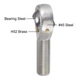 thumbnail image 4 of Unique Bargains POS20 Roulement d'Extrémité de Tige Sphérique Alésage 20 mm Roulement d'Articulation Auto-Lubrifié M20x1.5 Filetage Mâle Main Droite, 4 of 6