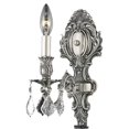 thumbnail image 1 of Elegant Lighting Monarch Traditional Pewter Wall Sconce 1 Light E12 Crystal, 1 of 2
