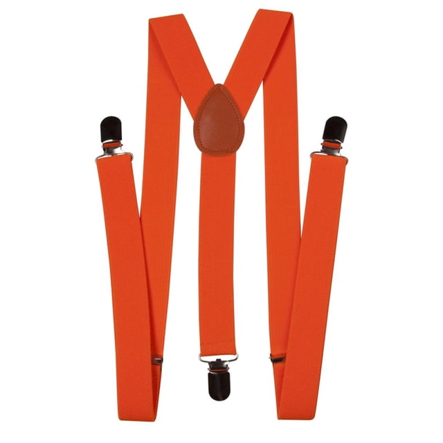 CHUANK Mens / Womens One Size Suspenders Adjustable Neon Yellow