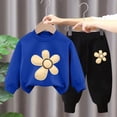 thumbnail image 3 of Pisexur Ensemble de Vêtements d'Automne et d'Hiver pour Bébés Filles Garçons 2 Pcs Mode Décontractée Imprimé Floral Manches Longues Col Rond Chandails en Molleton et Pantalons Ensemble de Survêtement pour Filles Garçons 3-8 Ans, 3 of 4