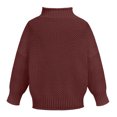 thumbnail image 5 of Kcodviy Womens Autumn Winter Knit Oversized Pullover Sweaters for Women Graphic Sweater Thick Thread Pullover Bubble Sleeve Sweater Turtleneck Sweater, 5 of 5