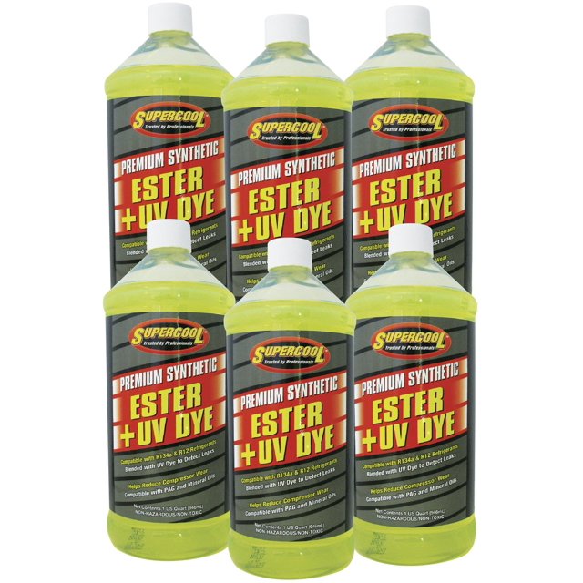 TSI Supercool E32-6CP Ester Oil Plus U/V Dye, 1 Quart, 6 Pack