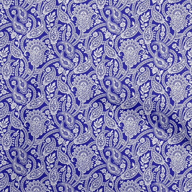 oneOone Cotton Poplin Lapis Blue Fabric Asian Block Sewing Craft Projects Fabric Prints By Yard 42 Inch Wide