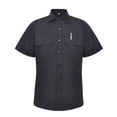 thumbnail image 2 of TOPTIE Short-Sleeve Work Shirt Straight Collar Utility Uniform Stain and Wrinkle Resistant-Black-L, 2 of 7