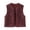 Brick Red, variant on Stylish Women's Casual Jackets Embroidered Vest Sleeveless Open Front Layering Piece for Everyday Wear and