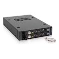thumbnail image 2 of ICY DOCK Support Mobile Robuste Tout en Métal 2 x 2,5” SATA/SA HDD et SSD pour Baie de Lecteur Externe 3,5 Pouces avec Verrouillage de Clé et Conception à Vis pour Pouce / ToughArmor MB492SKL-B, 2 of 13