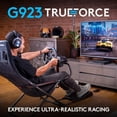 thumbnail image 2 of Logitech G923 Racing Wheel and Pedals for PS 5, PS4 and PC featuring TRUEFORCE up to 1000 Hz Force Feedback, Responsive Pedal, Dual Clutch Launch Control, and Genuine Leather Wheel Cover (Renewed), 2 of 7