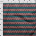 thumbnail image 2 of oneOone Tissu Popeline de Coton Imprimé Floral & Chevron au Mètre 42 Pouces de Large, 2 of 4