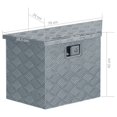 thumbnail image 4 of vidaXL Aluminium Box 70x24x42 cm Trapezoid Silver, 4 of 5