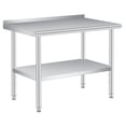 thumbnail image 2 of BeesClover 24*48/60*24 Inches Stainless Steel Table for Prep & Work, NSF Metal Commercial Heavy Duty Table with Adjustable Under Shelf and Foot,Backsplash for Restaurant, 2 of 7