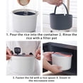 thumbnail image 2 of tredstone Home Office Hotel Portable Microwave Oven Rice Cooker Food Grade Steamer Pot Household Cookware Kitchen Gadget Orange, 2 of 9