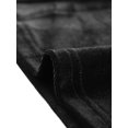 thumbnail image 5 of INSPIRE CHIC Chemise en Velours pour Femme à Col Pointu avec Poche Noir TP, 5 of 5