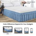 thumbnail image 2 of SGI Bedding 10 Inch Wrap Around Bed Skirt | Microfiber Bed Skirt | Fade Resistant, Wrinkle Free, Anti-static, Decorative, Extra Storage Space, Clutter-Free | Full, Mediterranean Blue, 2 of 6