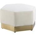 thumbnail image 3 of Meridian Furniture Marquis Cream Velvet Ottoman, 3 of 5