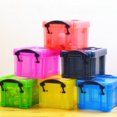 thumbnail image 2 of CHUANK Mini Plastic Storage Box with Locking Lid Clear Plastic Organizer for Small Crafts Stationery Jewelry Sewing Classroom, 2 of 19