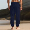 thumbnail image 4 of Plebaso Men's Sweatpants Elastic Bottom with Pockets Casual Drawstring Mens Textured Joggers Activewear, 4 of 5