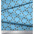 thumbnail image 3 of Soimoi Blue Poly Georgette Fabric Toucan Bird Printed Fabric 1 Yard 42 Inch Wide, 3 of 3