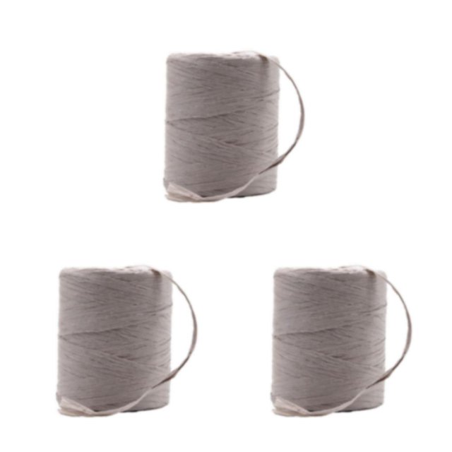 Decodeary Sturdy And Durable Raffia Rope Yarn For DIY Crafts Beautiful Colors Fiber Natural Paper Ribbon grey 3Set