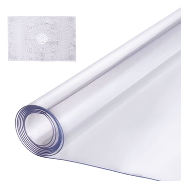 VEVOR Protecteur de Table en PVC 54x54 Pouces Protecteur de Bureau en Plastique Transparent 1,5 mm d'Épaisseur