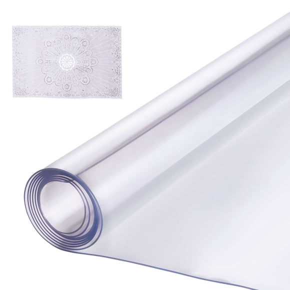 VEVOR Protecteur de Table en PVC 54x54 Pouces Protecteur de Bureau en Plastique Transparent 1,5 mm d'Épaisseur