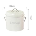 thumbnail image 3 of DOLITY 3L Garden Compost Bin Countertop Indoor Compost Bucket Compost Bin Compost milky white, 3 of 8