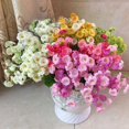 thumbnail image 3 of Artificial Fake Silk Campanula Flower Leaf Bouquet Home Wedding Party Decor, 3 of 10