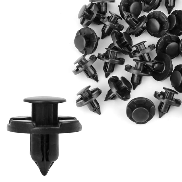 30 Pcs Car Plastic Rivets Fastener Bumper Fender Push Clips 8mm for Nissan
