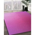thumbnail image 3 of Ahgly Company Tapis Rond Lavable en Machine Intérieur Transitionnel Rose Profond, 5 Pieds Rond, 3 of 7