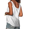 thumbnail image 3 of Fridja Womens Solid Color V-neck Button Vest Casual Loose Sleeveless Pocket Blouses, 3 of 5