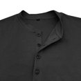 thumbnail image 4 of Besolor Shirts for Men Solid Color Button Long Sleeve Bottom Top 2024 Fall Winter Casual Loose Classic Pullover Blouse, 4 of 6