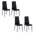 thumbnail image 1 of HOMCOM Dining Chairs, Set of 4, PU Leather Upholstered Accent Chairs, Back, 1 of 10