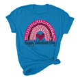 thumbnail image 4 of Meichang Hauts pour Femmes Chemise Tendance de la Saint-Valentin Hauts Mignons Imprimé Cœur Hauts de Vacances Manches Courtes Col Rond Décontracté Chandail Blouses, 4 of 5