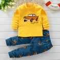 thumbnail image 2 of Pisexur Tenue d'Automne pour Bébé Fille Garçon, Ensemble 2 Pcs, Ensembles de Pyjamas pour Tout-Petit Bébé, Chandails à Col Rond à Manches Longues et Pantalons, Mode Décontractée, Ensemble de Vêtements de Nuit en Coton pour Garçons, 3 Mois à 6 Ans, 2 of 3